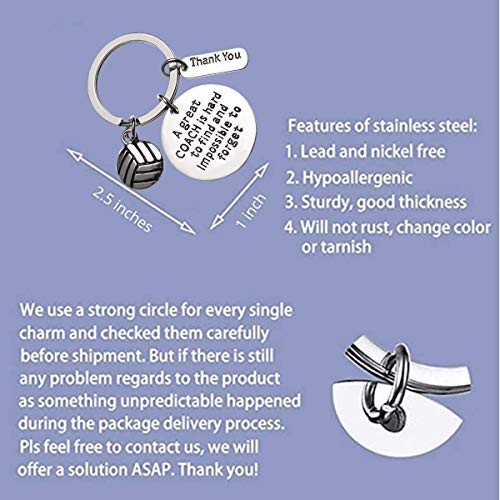 Volleyball Coach Keychain, Coach Gifts, Great Coach Is Hard To Find But Impossible To Forget Coach Key Chain, Coach Gift #TOP3