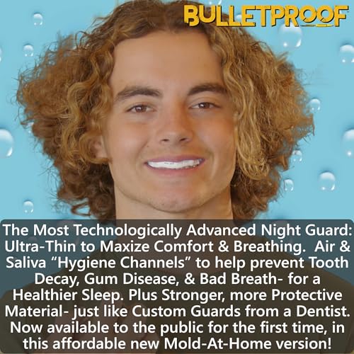 BulletProof Night Guard: World’s Thinnest Mouth Guard For Grinding Teeth At Night. TMJ Bite Clenching Mouthguard For Sleeping. Women Men Nighttime Dental Bruxism Relief Nightguard for Sleep Adult Kids - Image 3