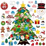 Matériau en feutre durable et sûr : les bords et les cordons du sapin de Noël à faire soi-même sont tous cousus, durables et pas faciles à déchirer, sans odeur, sans danger pour les enfants, c'est la décoration de Noël la plus recherchée du Nouvel An