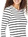 Amazon Essentials Women's Regular-Fit Long-Sleeve Crewneck T-Shirt (Available in Plus Size), Black/White Stripe, Medium
