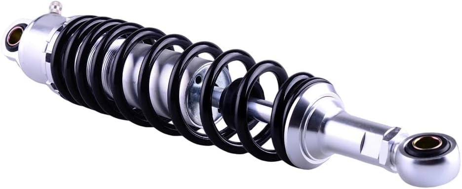 Motorcycke 340MM 13.38" Air Shock Absorbers Adjustable Rear Suspension Universal Fit For Kawasaki Honda Suzuki Yamaha Go Kart Quad Dirt Sport Bikes Silver+Black 1 Pair