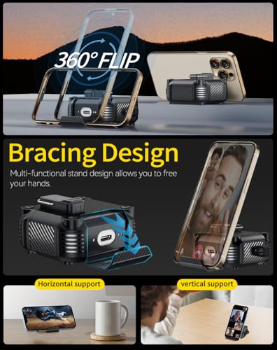Image of Pohgelan for AirPods 4 Case with Safety Lock-Black | Carbon Fiber Texture Cover,Magnetic Automatic Lock with Cleaning Kit&Keychain,Compatible with Magsafe