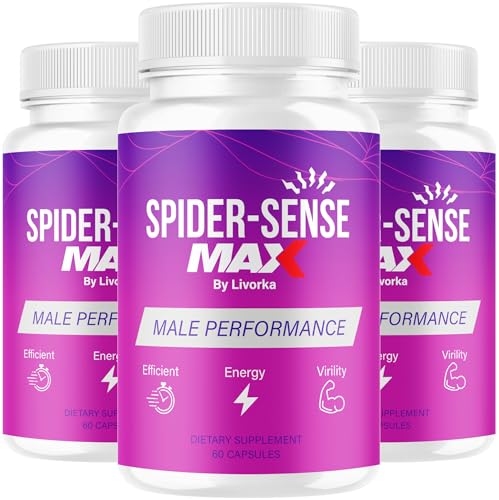 (3 Pack) Spider Sense Max Pills for Men - SpiderSense Max Capsules for Men Advanced Formula 2025 3 Bottles for 3 Months