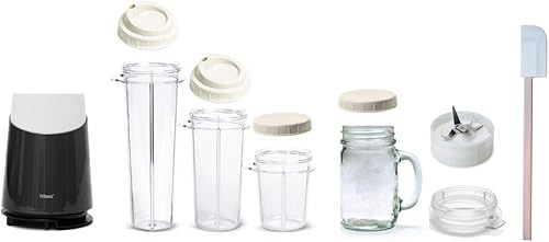 Miniatura 8 de Tribest PB-430GY-A - Licuadora personal II con tarro de masón, color gris