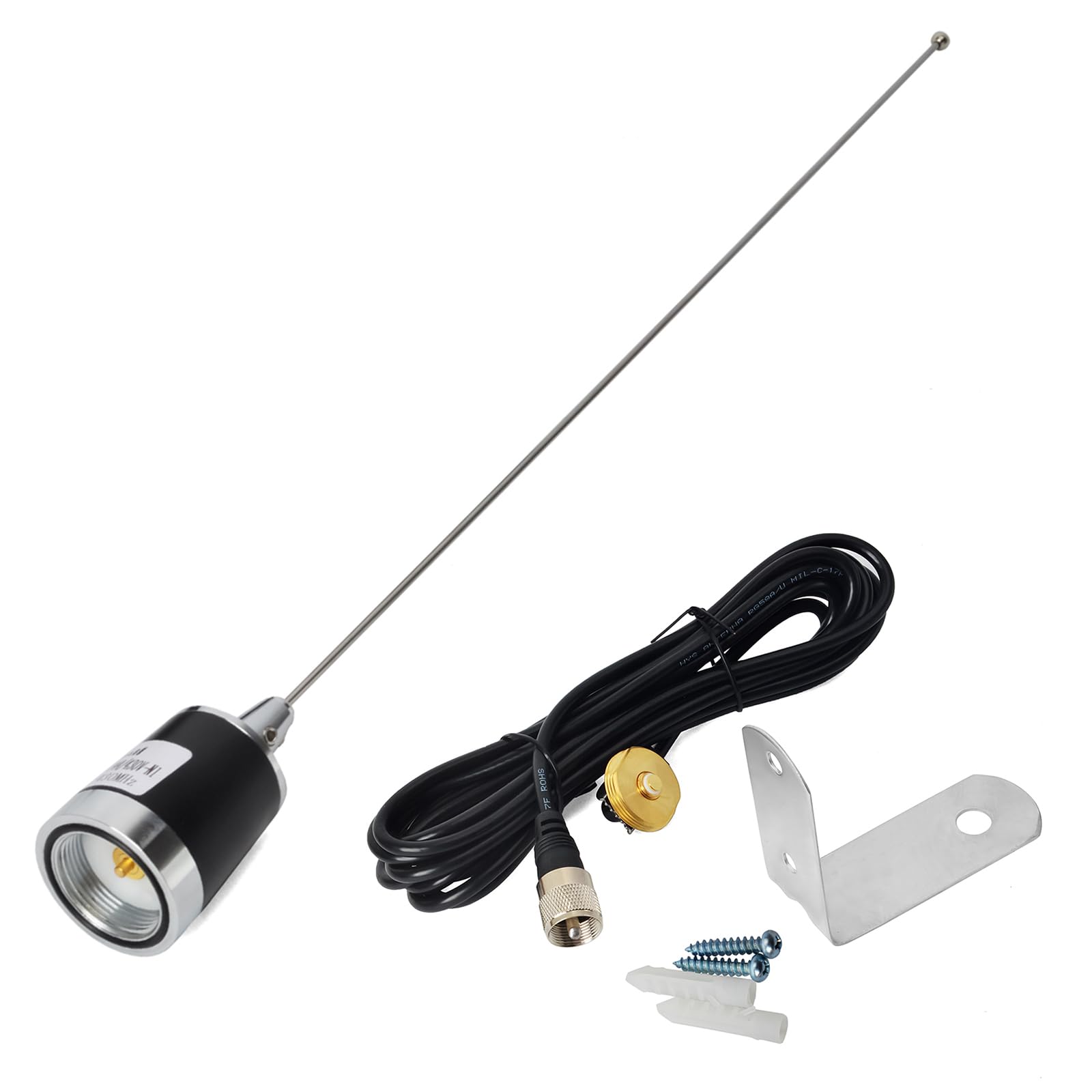 VHF／UHF ANTENNA Amazon.com: HYS NMO VHF UHF Mobile Antenna Kit, 21-Inch Whip with
