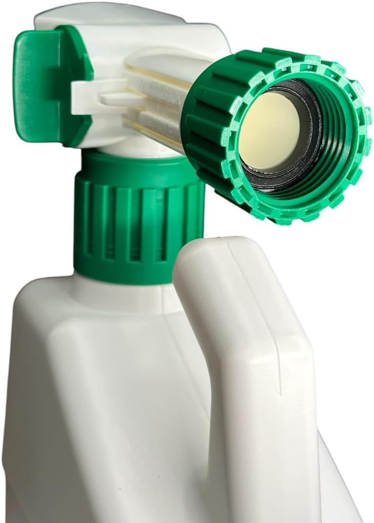 EcoGuard 2-Pack Multipurpose Hose-End Spray Bottles-32 oz Refillable Applicator with 40:1 Spray Ratio for Lawn Care Products, Car and Home Cleaning