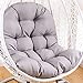 Mqing Oeuf Suspendu Hamac Coussin, Doux Imperméable Epais Nid Coussin de Siège Panier Suspendu Pad Balançoire Coussins de Chaise Convient à À L'intérieur et à L'exterieur-Gris
