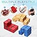 HEARTOOL Metal Fidget Magic Cube Toys Mini Stress Release Finger Flip Cube Toy, Aluminum Stress Relieving & Handheld Fidget Magic Game Perfect for Adults (Blue)