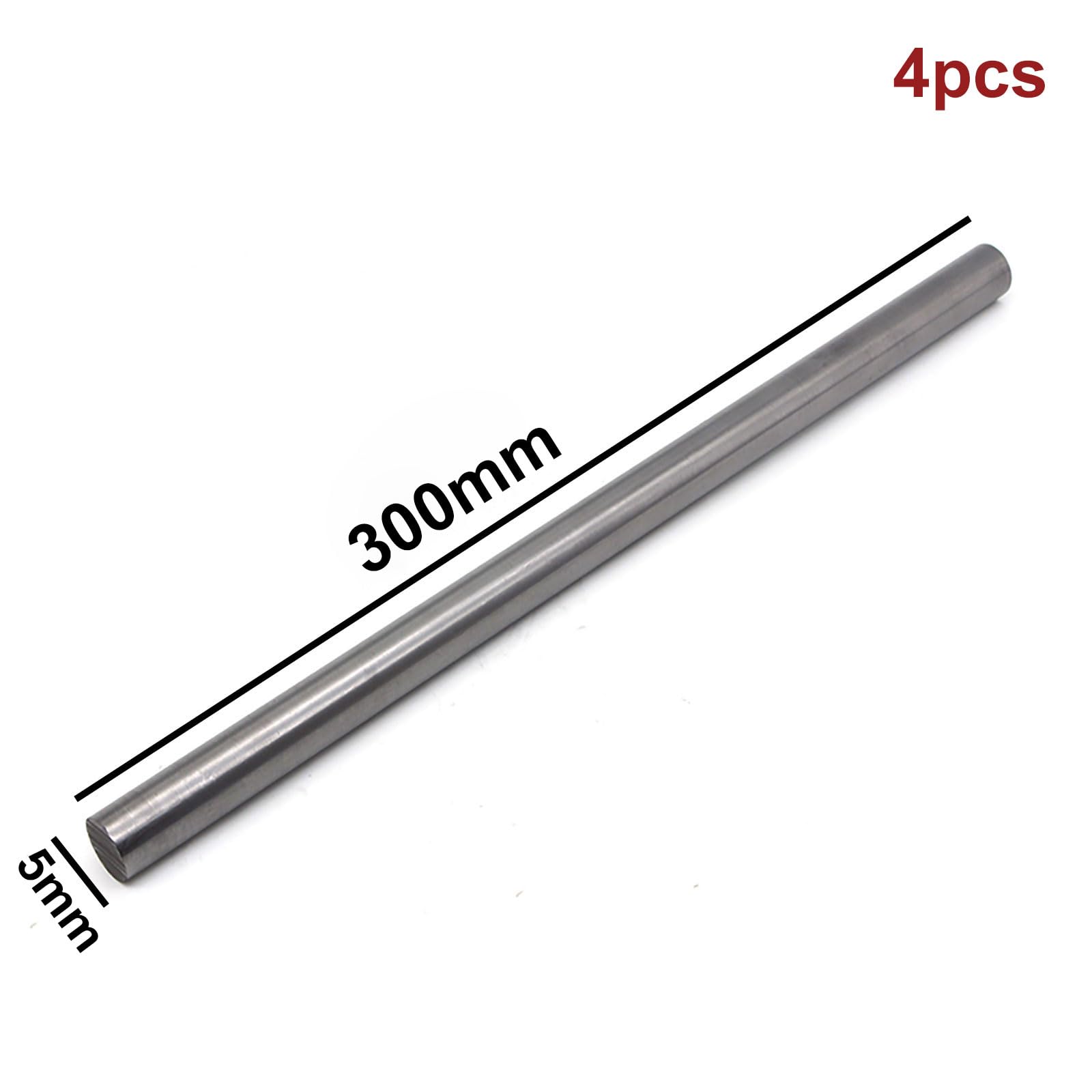 COYOUCO 4 Pcs 300Mm Length 4-5Mm Diameter Graphite Stir Rod Stick Crucible Stir Rod Long Carbon Stirring Rod Graphite Crucible Stir Stick,5mm