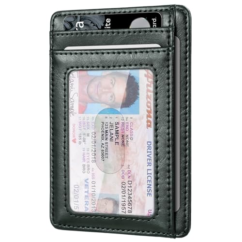 RUNBOX Slim Minimalist Front Pocket RFID Blocking Leather Wallets for Men and Women Card Holder Wallets Gifts for men — view 2