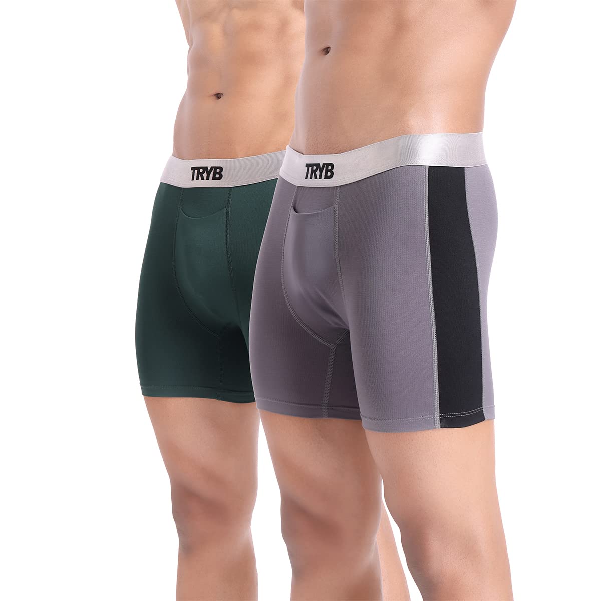 tryb Men's Sports Underwear | Stretchable Platinum Sport Compression Trunks for Running & Gym Workout | Quick Dry, Moisture Wicking | Athletic Innerwear Boxers-picture-55