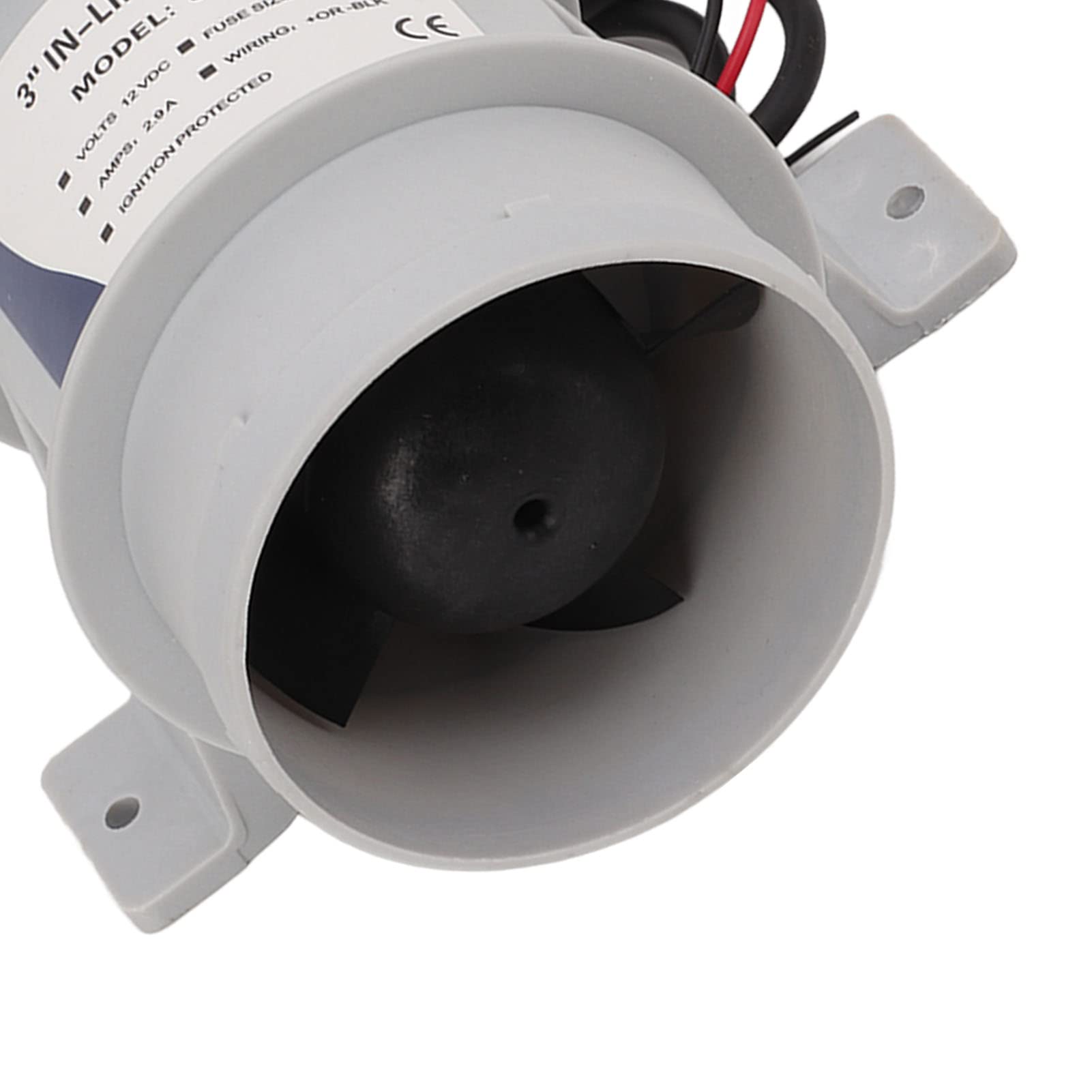 Soplador en Línea de 12 V, Compacto, de Alta Eficiencia, Soplador en Línea de 3 Pulgadas, bajo Consumo de Corriente para Conductos