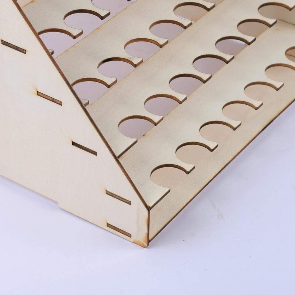 2pcs Wooden Paint Rack epoxy Tools Storage Box Organizer Holder 75 Holes