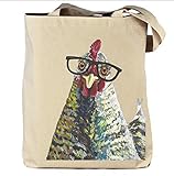 chicken tote bag heavy canvas chicken tote bag chicken lover gift 