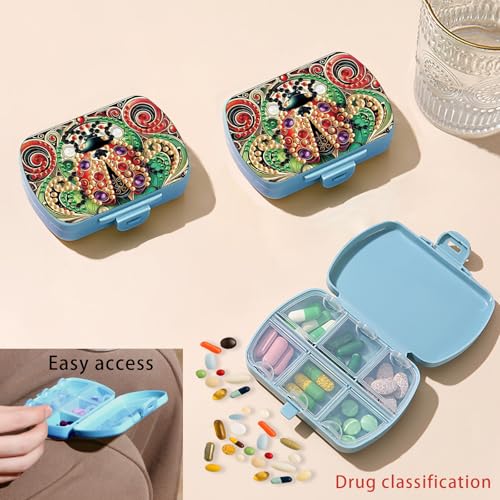 Image of ARTopet Diamond Art Painting Mini Storage Box with 6-Grid Creative Design Compact Portable Small Case for Purse Travel Daily (Ladybird)