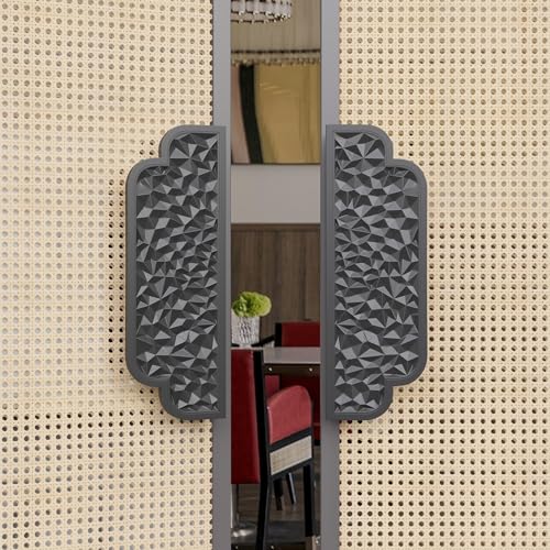 納屋のドアノブをスライドさせ、 木製/ガラスゲート用アルミプッシュプルドアハンドル、商業用両面エントランスハンドル(Style7,30X20cm/11.8"X7.9")