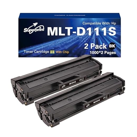 Superprint MLT-D111S Toner Schwarz Kompatibel für Samsung D111S MLT-D111S D111L MLT-D111L für Samsung Xpress SL-M2020 2020W 2022FW 2022W 2070FW 2070W (2er-Pack)