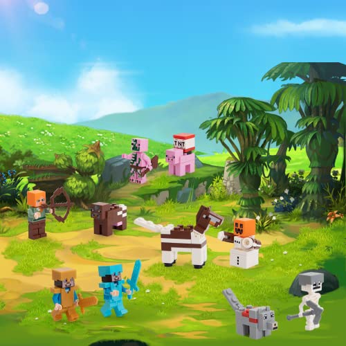16Pk Gaming Action Figures Building Toys, Miner Pixel Well Crafted Toys, Small Figures Cake Toppers Kit, Intelligence Playset For Collections Display, Birthday Party Favors For Kids Aged 6 And Up #TOP5