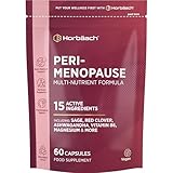 Perimenopause Supplement for Women | Red Clover, Sage, Ashwagandha & More | 15 Vitamins, Minerals and Botanicals to Support Wellbeing at Early Stage of Menopause | 60 Vegan Capsules | by Horbaach