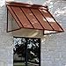 Awntech 6 ft. Houstonian Standing Seam Metal Door/Window Awning Fixed Outdoor Canopy 80 Inch W x 24 Inch Proj, Copper