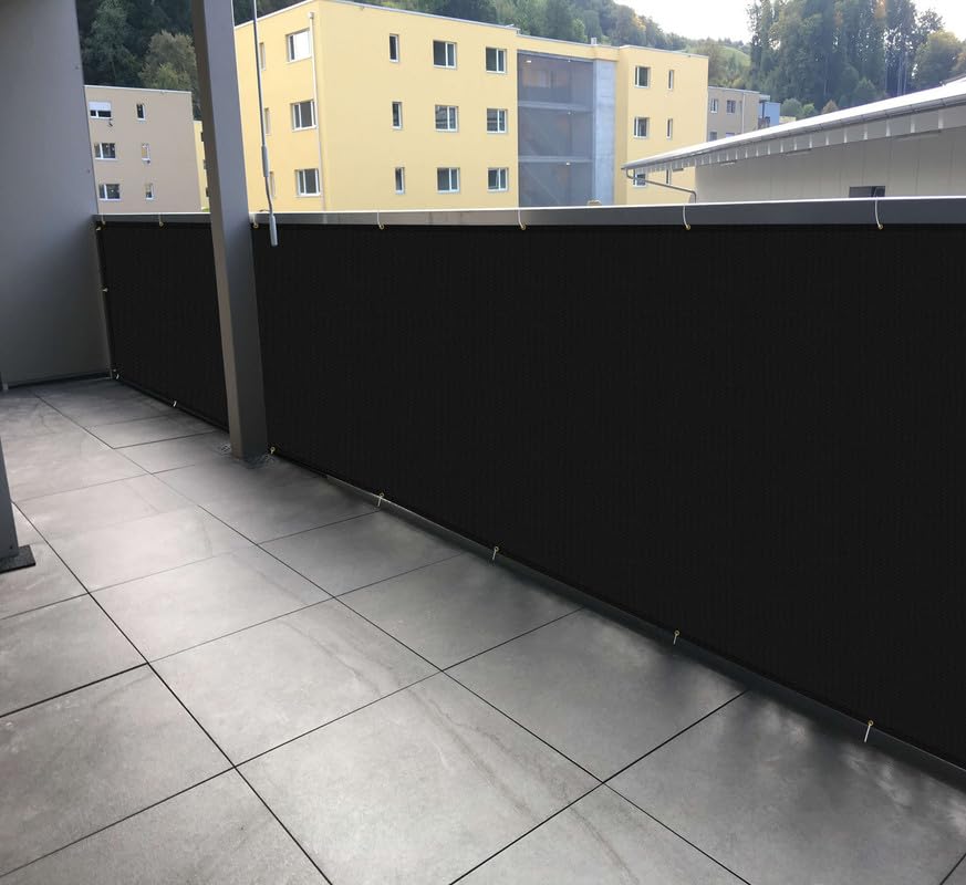 Image of HDPE Fabric Self Fold Baby Kids Safety Net Protector for Balcony & Staircase Railing Guard,Balcony Stairway Net Baby Safety Products for Indoor&Outdoor(Black Color, 0.90X2 MTR)
