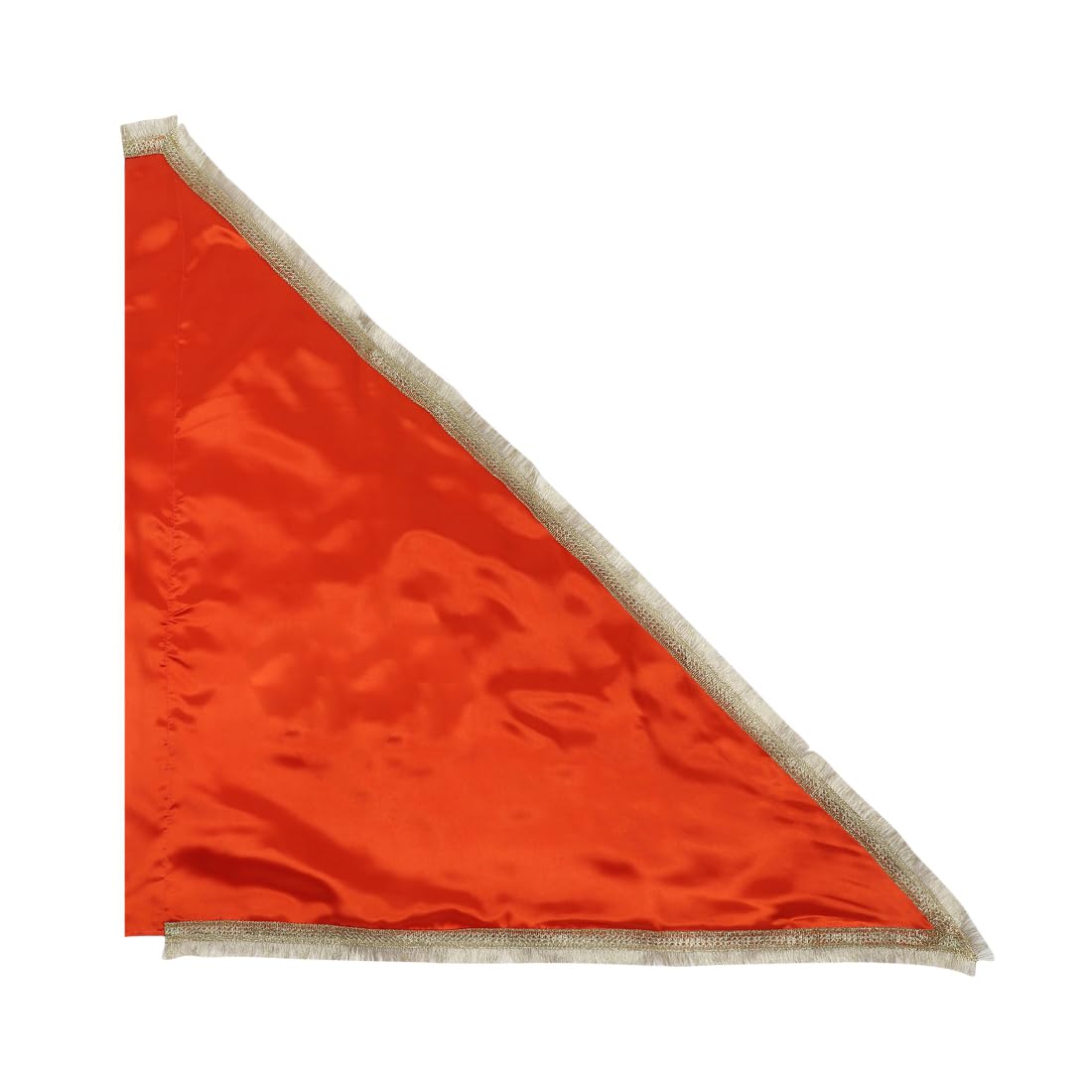 DOKCHAN Plain Orange Satan Silk Flag With Gota Kiran Golden Border Triangle Outdoor Flag (50cm) (B0CTHQZV3X) Amazon Price History, Amazon Price Tracker