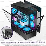 FOIFKIN F1 PC Case - Pre-Installed 6 PWM ARGB Fan, ATX Mid-Tower Computer case, Gaming PC Case, Type-C, 360mm Radiator Support, FOIFKIN (Black) - Image 2