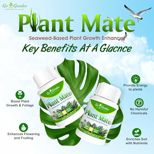 Image of Go Garden PlantMate 50 Seaweed Fertilizer Tablets | Seaweed-Based Plant Growth Enhancer | Organic Seaweed Extract Fertilizer for Plants | Boosts Growth, Flowering | Easy-to-Use Tablets for All Plants