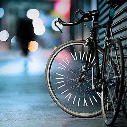 YeenGreen Réflecteurs de Rayons de Vélo, 96 Pièces Réflecteurs sur Rayons de Vélo, Catadioptre Velo, Lumiere Rayon Velo, Reflecteur Rayon Velo Blanc, Convient à Tous Les Rayons de Vélo Standard - Image 6