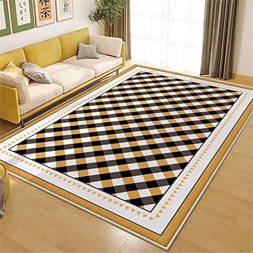 RUGMRZ recibidor Moderno alfombras Antipolvo, sin Lavado, Resistencia a la Suciedad, absorción de Agua y Antideslizante alfombras Online Baratas Negro habitación Alfombra Alfombra Grande Salon alfom