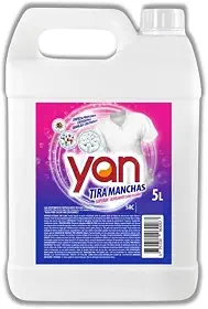 Tira Manchas Alvejante Líquido sem Cloro 5 Litros, Remove Manchas, Roupas Brancas e Coloridas