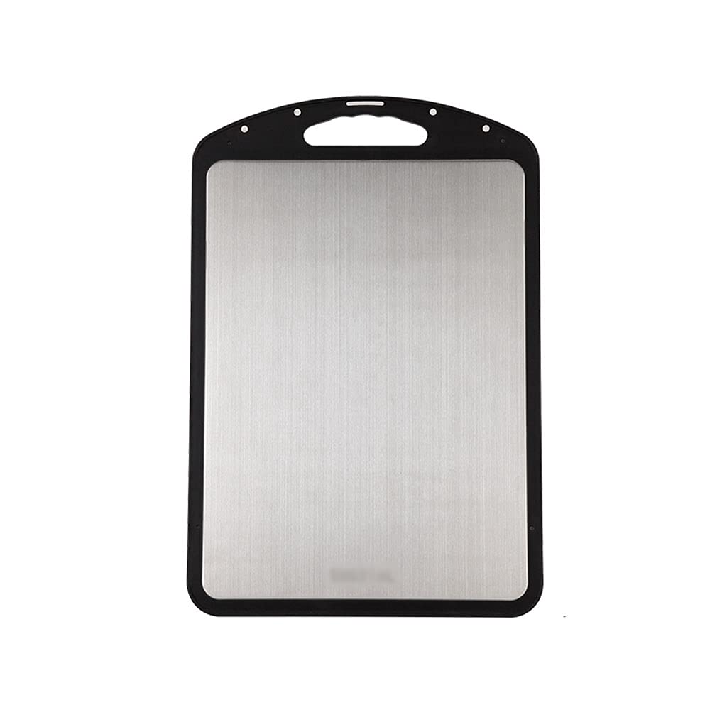 Tagliere in Acciaio Inox e Grano in Acciaio Inox e Grano Durevole, Facile Maniglia, Groove di Succo e Maniglia Facile da Pulire, taglieri Multiuso (Size : 15INCH)