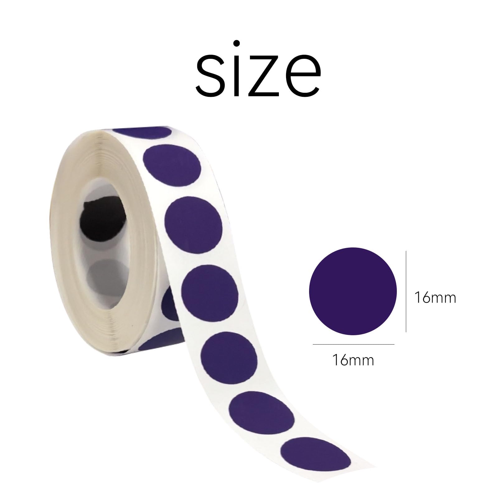 Adesivi antigraffio 1000 pezzi Etichetta adesiva di sicurezza 16mm*16mm viola rotondo for fai da te
