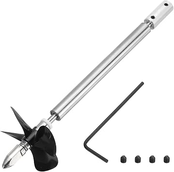 sourcing map Drive Shaft W Propeller and Coupling Joint for RC Boat Coupler Assemble Kit, L150mm Shaft, L100mm Sleeve, D55mm Four Propeller, Fit for 5 mm Motor Shaft
