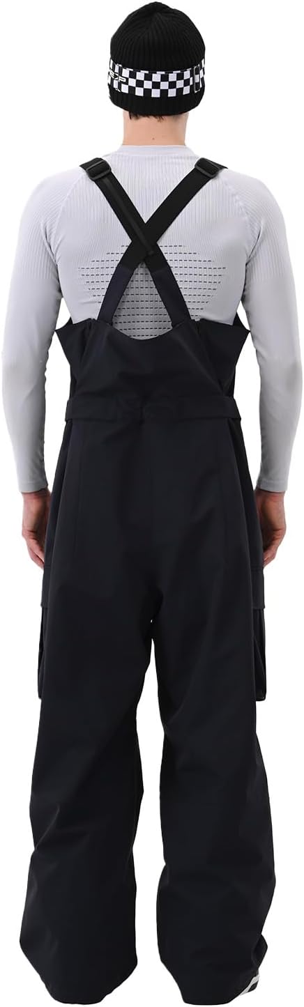 Men Ski Bib 3L Snowboard Baggy Pants Snow Overalls Waterproof Windproof Insulate Warm Winter - Image 2