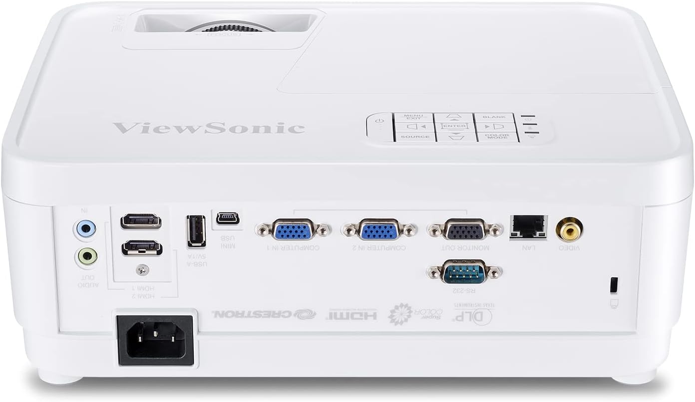 ViewSonic PS600X 3500 Lumens XGA HDMI Networkable Short Throw Projector (Renewed)