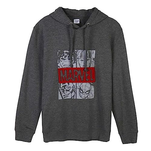 Sweat à capuche Marvel XL en coton confortable avec logo brodé pour fan