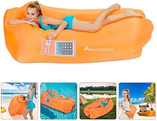 Inflatable Lounger Air Sofa Hammock-Inflatable Couch Air Chair Anti-Air Leaking Pouch Couch