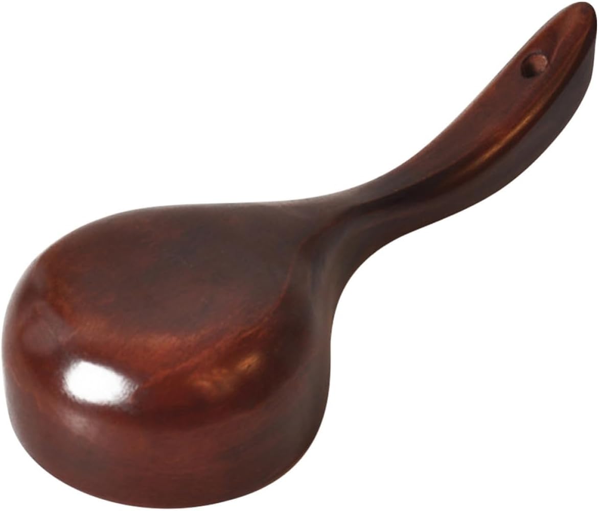 Japanese Style Wood Soup Ladle with Long Handle, Smooth Surface and Easy to Clean Wooden Kitchen Cooking Scoop for Home and Dining Room Use