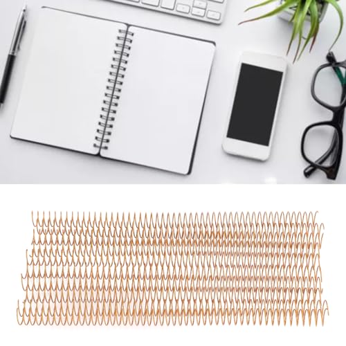 Hilitand 100 PCS Spiral Binding Coils 16mm Diameter Iron Spines for 140 Sheets 4:1 Pitch Binding Spirals A4 Spiral Binding Coil (Gold), HILITANDF4RU6I031B-11 by Hilitand - Used condition - Image 5