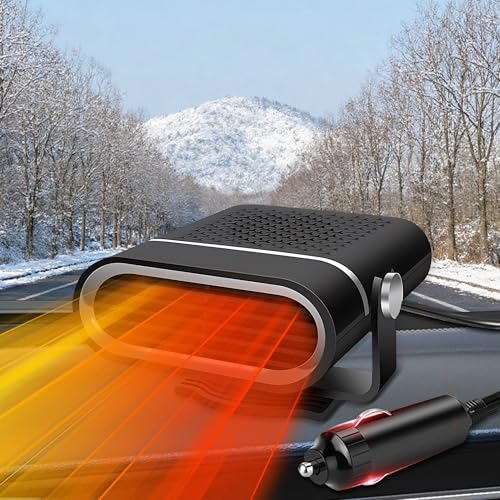 200W Autoheizung 12 Volt: Auto Heizung 12V Car Heater Tragbar KFZ Heizlüfter akku Standheizung Ventilator Scheibenheizung Sitzheizung Defogger für Wohnmobil Camper LKW PKW Zigarettenanzünder Stecker