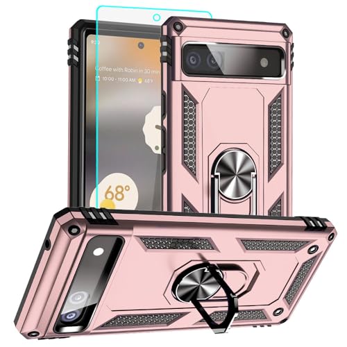 Coque de téléphone Google Pixel 6A or rose protection d'écran sereine