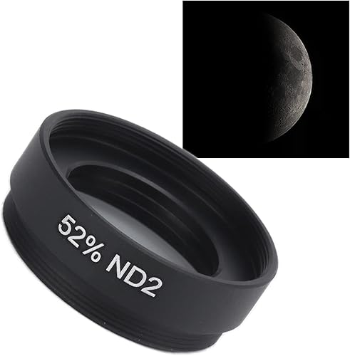 Miniatura 5 de Filtro de densidad neutra del telescopio, lacre del filtro del ND del telescopio para el ocular del telescopio astronómico (52%ND2)