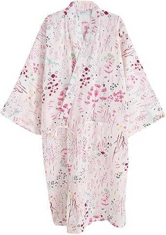 ZooBoo Womens Floral Printed Japanese Yukata Robe Kimono Bathrobe