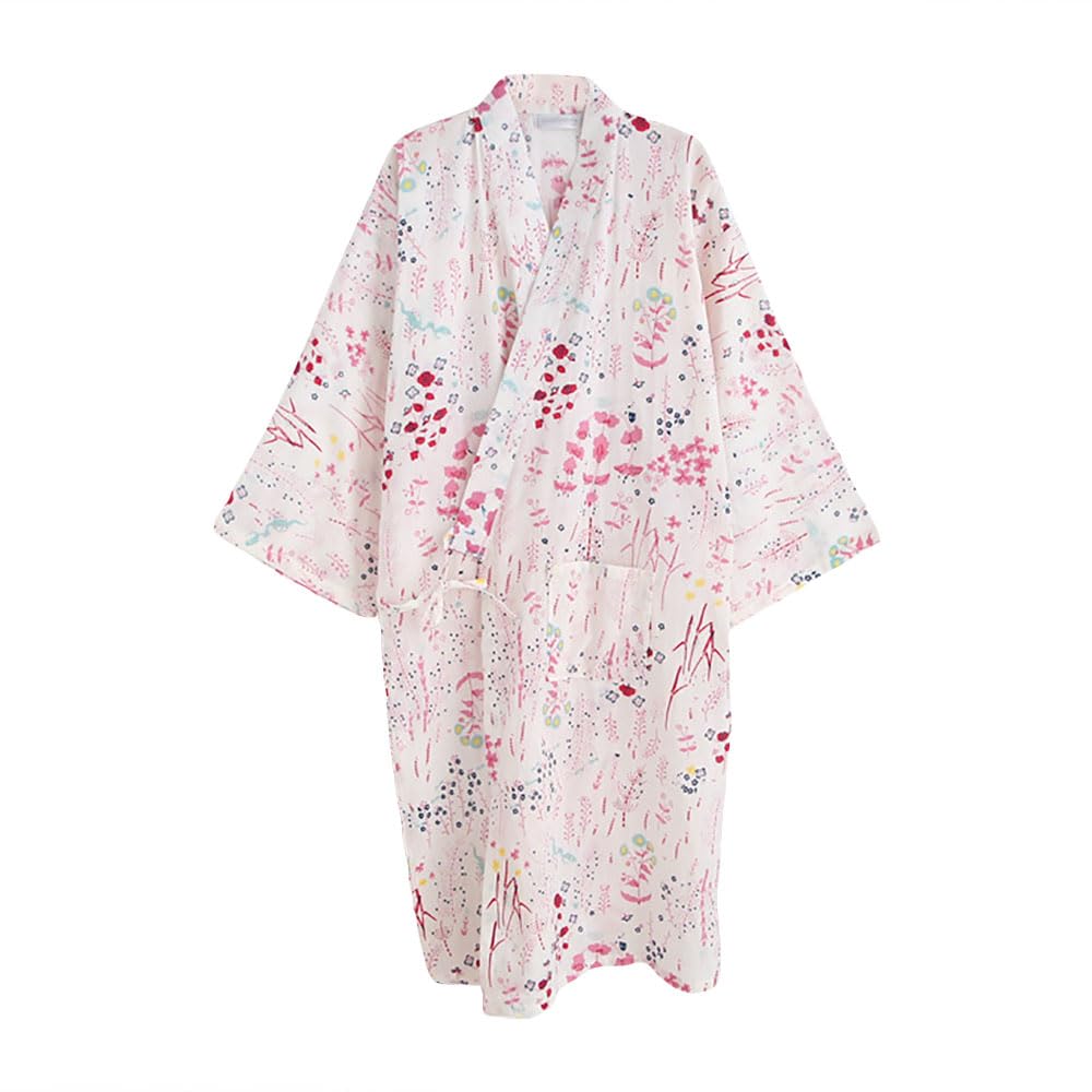G-LIKE – Albornoz japonés kimono – estilo tradicional Haori Yukata, 100% algodón, primavera, verano, vestido de casa, sauna, ligera, ropa de noche para mujer y hombre