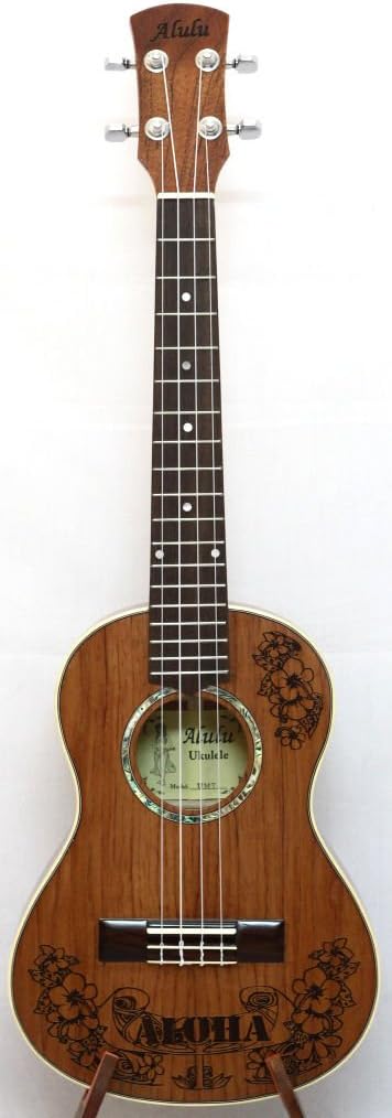 Alulu Solid Mahogany Tenor Ukulele, Bikini Girl02, Including One Hard Case