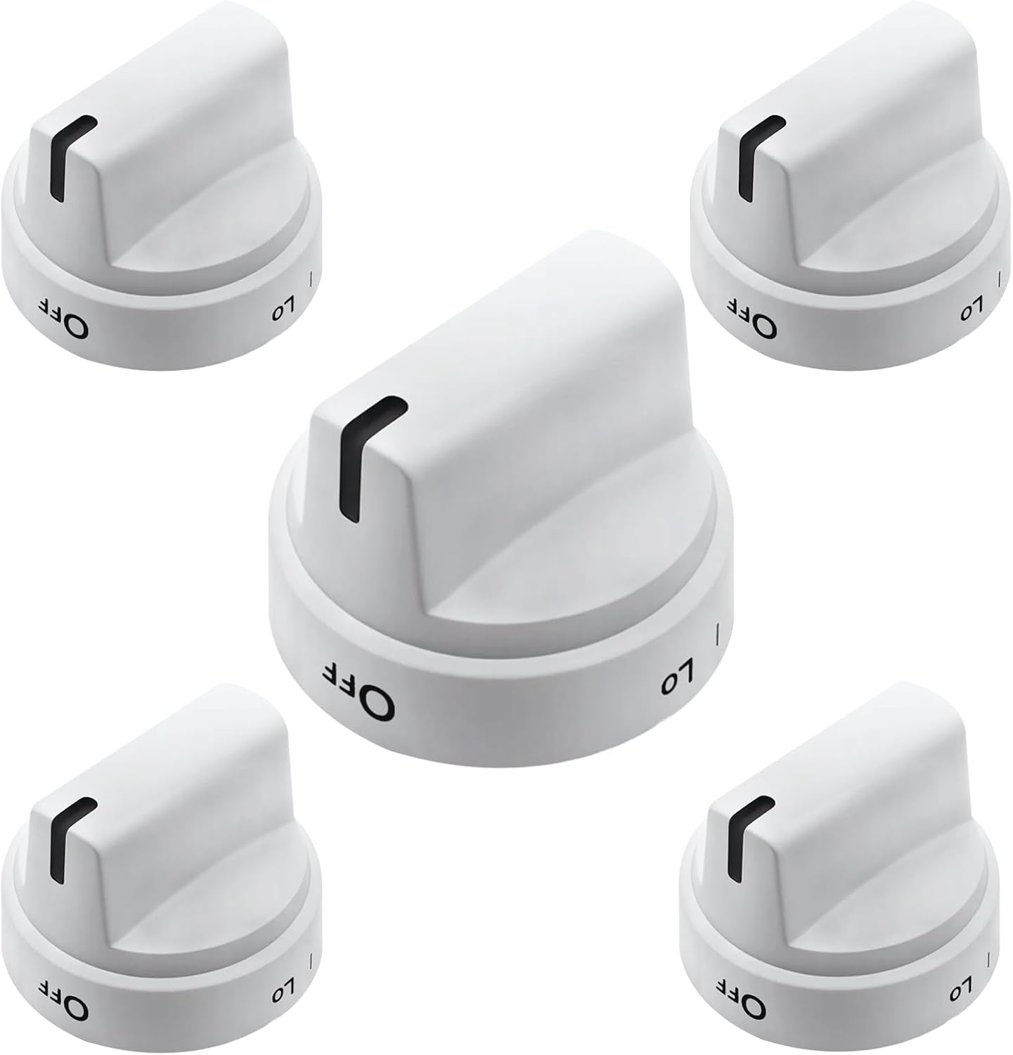 WB03X24795 Range Surface Burner Stove Knobs 5Pcs Replacement for GE Gas Range Control Knobs, for KIP 5G92 222D5793 Burner Cooktop Knobs