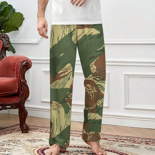 Rhodesian Camouflage Men's And Women's Comfortable Casual Pajama Pants with Drawstring2