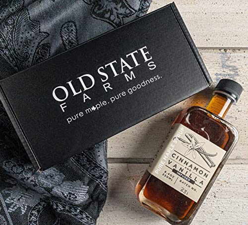 Old State Farms - Cinnamon & Vanilla Infused Pure Maple Syrup 8.4Oz, 250Ml, Sustainable Harvest, Gluten Free #TOP2