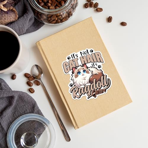Image of Ragdoll Cat Sticker 8 Pcs (Large Size) Vinyl Stickers Laptop Waterproof Decal for Car Bumper Water Bottle Laptop Notebook Window Funny Party Birthday Decorations - Size 4 Inches